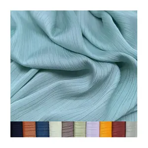 vorrätig niedrige moq fdy 100 % polyester weiches krepp mattes satinstoff für bluse/kleid/hose/schal