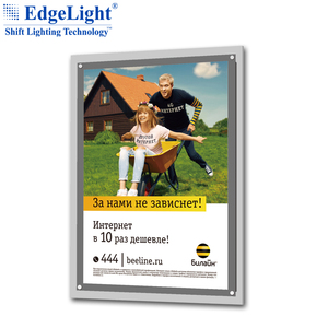 CF1A 12V/24V 직사각형 아크릴 가장자리 조명 사인 베이스 플랫 크리스탈 LED 조명기구 메뉴 패널의 뜨거운 판매 - Product Image 3