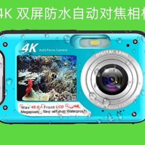กล้องดิจิตอลกันน้ำ XHX 4K 48MP ออโต้โฟกัส จอแสดงผลคู่ สำหรับถ่ายภาพเซลฟี่ใต้น้ำ - Product Image 3