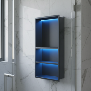 <span class=keywords><strong>Niche</strong></span> <span class=keywords><strong>murale</strong></span> encastrée moderne en acier inoxydable SS304 avec éclairage LED personnalisé, livraison gratuite en 24h, pour appartement, hôtel, <span class=keywords><strong>salle</strong></span> <span class=keywords><strong>de</strong></span> <span class=keywords><strong>bain</strong></span> - Product Image 3