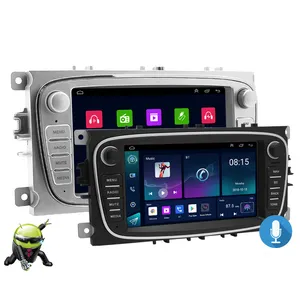 Автомобильный усилитель монитора приборной панели на Android, 12 В, автомобильная аудиосистема, стереомагнитола для автомобиля, мультимедийный плеер с сенсорным Ips-экраном для Ford Focus