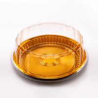 Récipient alimentaire jetable de haute  de gâteau en plastique à emporter boîtes à gâteau rondes avec couvercle transparent