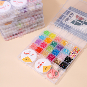 Perles de riz en verre bricolage perlé nouveau jouet éducatif fait à la main pour enfants bracelet collier matériel ensemble fabricants vente directe - Product Image 5