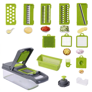 Hand Operated Eco-Friendly Stainless Steel ABS <b>Vegetable</b> Onion Dicer Food Slicer Mandoline Veggie Chopper <b>Multifunction</b> Oven - Product Image 1