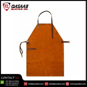 Cuero de vaca genuino transpirable diseño y materiales hechos a medida-artesanía de cocina para el hogar-delantales de peluquero de taller - Product Image 2