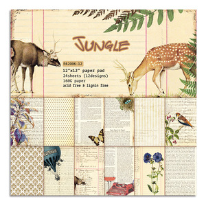 GF 12 Designs 24 Feuilles Impression sur un côté Junk Journal <span class=keywords><strong>Papier</strong></span> décoratif pour <span class=keywords><strong>scrapbooking</strong></span> Pack 12x12 Inch <span class=keywords><strong>Papier</strong></span> cartonné pour <span class=keywords><strong>scrapbooking</strong></span> - Product Image 4