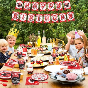 Nouveaux produits, articles de fête d'anniversaire sur le thème de <span class=keywords><strong>Minnie</strong></span> rouge les plus populaires, ensemble de <span class=keywords><strong>vaisselle</strong></span>, vente en gros - Product Image 2