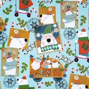 Custom Christmas-Themed Cartoon Gift <b>Wrapping</b> <b>Paper</b> Roll Single Side PE Coated Art <b>Paper</b> 100GSM Eco-Friendly Recyclable Digital - Product Image 4