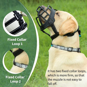 Muselière en caoutchouc souple pour chien, modèle Loup-garou, pour chiens de petite, moyenne et grande taille, permet la respiration et la boisson - Product Image 3