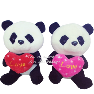 Vente en gros usine : Peluche <span class=keywords><strong>Panda</strong></span> en forme de cœur de 18 cm, cadeau de Saint-Valentin, jouet en peluche pour machine à grue - Product Image 3