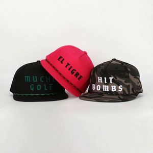 หมวกแก๊ปฮิปฮอปแบบ snapback ปีกแบน ผ้าคอตตอนทวิล ปักโลโก้ 3 มิติ คุณภาพสูง แบบ 5 ชิ้น สำหรับผู้ชาย รับผลิตตามสั่งขายส่ง - Product Image 1