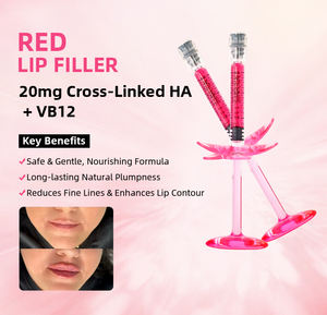 OEM/ODM Hadurage 2x1ml Lip Filler - <span class=keywords><strong>Injection</strong></span> d'<span class=keywords><strong>acide</strong></span> <span class=keywords><strong>hyaluronique</strong></span> rouge personnalisée pour un effet lèvres pulpeuses et brillantes - Product Image 1