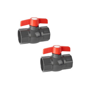 Vanne à boisseau sphérique UPVC personnalisée pour l'alimentation en eau industrielle-vanne manuelle de tuyau de drainage chimique vanne à boisseau sphérique en PVC raccords en PVC - Product Image 2