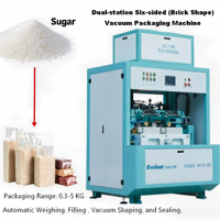 Machine d'emballage de riz DCS-720B 0,3-5 kg, machine d'emballage sous vide automatique pour céréales, équipement d'ensachage en forme de brique