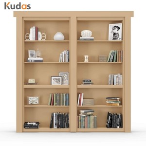 Porta Libreria Nascosta a Doppia Anta Scorrevoole Kudas, Porta Libreria Scorrevoole Fai da Te - Product Image 6