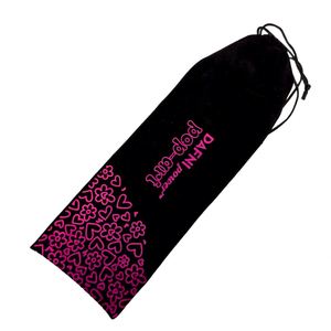 Bolsa de Terciopelo Negro Súper Suave con Cordón, Impresión de Logotipo Dorado Personalizado, para Secador de Pelo, Zapatos, Ropa, Calcetines - Product Image 2