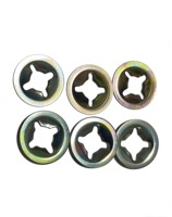 Zinc-Plated Carbon Steel Precision Stamped Push-On Retaining Washer / Star Lock Washer DIN Standard Plain Finish ISO9001