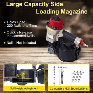 Chiodatrice Pneumatica a Bobina CN55 Professionale Pistola per Chiodi a Bobina per Rivestimenti - Product Image 5