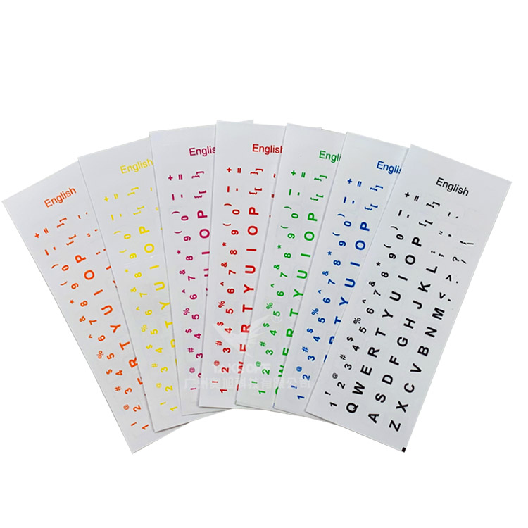 Распродажа, прозрачные глянцевые наклейки на клавиатуру на английском языке, многоцветные наклейки на клавиатуру