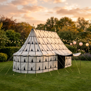 Tente du désert traditionnelle à motifs géométriques pour le camping en plein air - Product Image 3