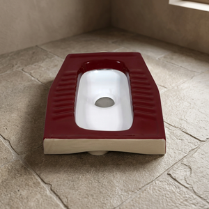 โถสุขภัณฑ์แบบนั่งยองสองสีแดงขนาดใหญ่ ยี่ห้อ Vistaar Ceramic ราคาประหยัด สำหรับแอฟริกา โถสุขภัณฑ์แบบอาหรับ - Product Image 4