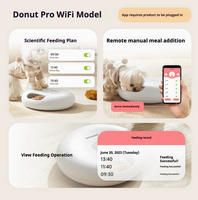 Distributeur automatique de nourriture pour animaux de compagnie à 6 repas pour aliments humides avec pack de glace, batterie au lithium 3600 mAh, WiFi sans fil, distributeur de nourriture pour chat avec LED, anti-pattes accrochées