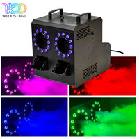 Máquina de Burbujas WEDOSTAGE con Control Remoto Inalámbrico, 4 Filas de Luces LED, para DJ, Bodas, Clubes, Espectáculos
