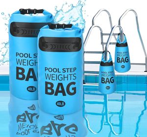 Sacs lestés robustes pour échelle de piscine avec grande poignée, sacs de sable en PVC étanches pour la stabilité des marches de piscine sous-marines - Product Image 1