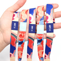 Bracelet élastique RFID personnalisé 13,56 MHz, bracelets en tissu NFC pour la mode et les événements sportifs