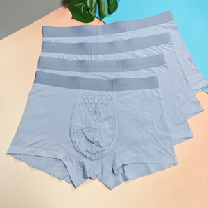 Caleçons Boxers Tricotés Respirants Mi-Hauts pour Hommes, Qualité Luxe, Grande Taille, Logo Personnalisé, Doux et Confortables - Product Image 1