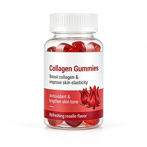 Complément alimentaire beauté pour l'élasticité de la peau à base d'extrait naturel de roselle et de collagène en gommes - Product Image 1
