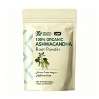 Poudre de racine d'Ashwagandha Withania Somnifera, complément alimentaire à base de plantes, sachet de 225 g (7,9 oz), cuillère doseuse de 2,5 g, 90 portions, étiquette privée OEM