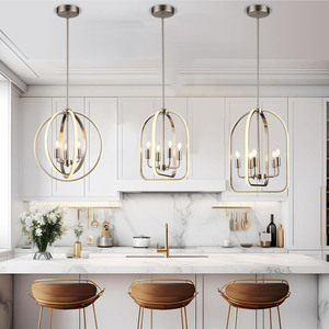 JF Custom Luxury Black Finish Kitchen <strong>Island</strong> Dining Table Chandelier 3CCT Dimmable Modern Pendant <strong>Light</strong> Led Chandeliers - Product Image 4