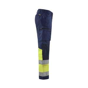 BLAKLADER - 155118118933D84 Pantalón Hi-Vis Stretch Azul marino/Amarillo-EAN 7330509863091 ROPA DE TRABAJO DE LA HI-VIS - Product Image 4