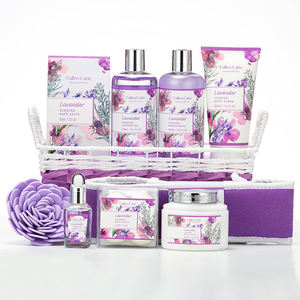 Ensemble de gel douche et lotion corporelle à la lavande, prix d'usine, vente <span class=keywords><strong>en</strong></span> gros, parfum lavande, coffret cadeau <span class=keywords><strong>spa</strong></span> pour femmes - Product Image 2
