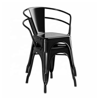Chaise événementielle intérieure et extérieure en métal avec design vintage industriel mobilier de jardin empilable pour la maison bureau bar parc salle de sport