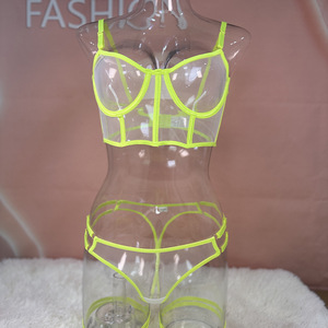 New High Quality Luxury See-Though Mesh Lingerie <b>Set</b> <b>Sexy</b> Fishbone <b>Bra</b> <b>Set</b> for Mature Woman - Product Image 2
