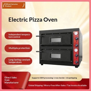 Four à <span class=keywords><strong>pizza</strong></span> électrique commercial Qianmai, four à pain double couche, contrôle indépendant de la température par bouton, fonction de rôtissage - Product Image 4