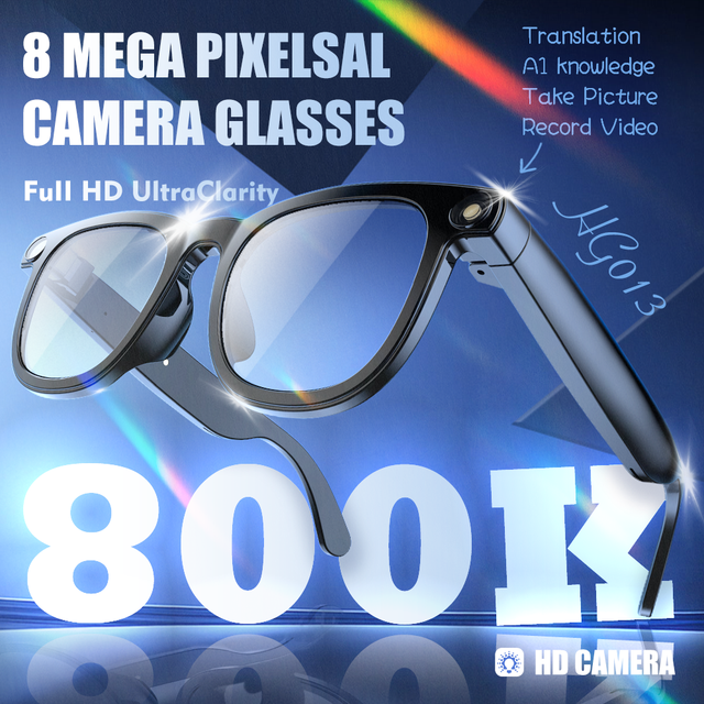 Smart Glasses with Invisible Camera 1080P Video WiFi Streaming Bluetooth Music Smart Glasses Lunettes Intelligentes