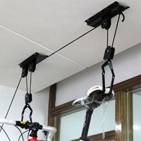 Poulie de garage motorisée pour vélo Système de suspension au plafond Crochet de rangement pour palan à vélo Système de levage Racks