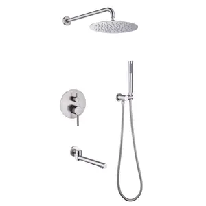 Fornitore di fabbrica Design personalizzato vendita calda docce e miscelatori da bagno Set di rubinetti per bagno a pioggia e doccia