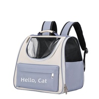 Sac à dos de transport pour chat Oxford, respirant, grande capacité, avec bretelles et poignée