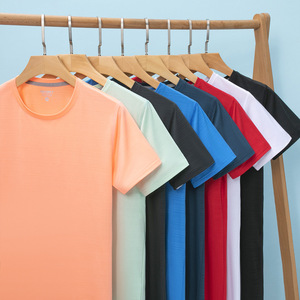Bán Buôn Người Đàn Ông Của Mùa Hè Thể Thao Quần Áo Nhanh Chóng Làm Khô 200 Gram T-Shirt Quá Khổ In Logo Trống Dệt Kim Rắn Lớp - Product Image 3