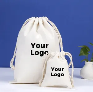 Factory Direct Promotional Supply Blank Fabric Personalized Portable Drawstring Bag