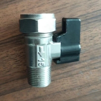 1/2 "mâle forgé Compression chromé vanne d'isolation complète vanne de compteur d'eau vanne à boisseau sphérique en laiton avec poignée à levier