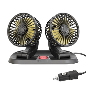 USB Double <b>Heads</b> 12V 24V Truck air <b>Fan</b> Universal USB Interior Accessories 12 Volt <b>Fan</b> Suv Dual Dashboard Car <b>Fan</b> - Product Image 1