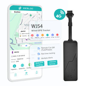 Traqueur GPS de véhicule 4G avancé à coque noire de petite taille avec historique de lecture Historique d'itinéraire Alarme multiple Coupe de carburant à distance - Product Image 1