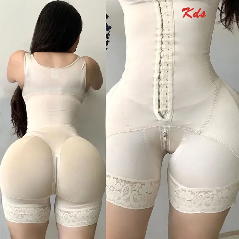 Großhandel Colombia nas Fajas Open Bust Fajas Butt Lifter Body Shaper Reiß verschluss Schritt Korsett Fajas Colombia nas Post Surgery Gürtel