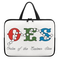 Gamma Phi Delta Taşınabilir Ofis Dizüstü Bilgisayar Taşıma Çantası Sorority Yunan Harfli İnci Baskılı Saplı Laptop Kılıfı