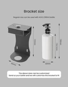 Autocollant adhésif multifonctionnel réglable Bouteille de shampoing Étagère de salle de bain en acier inoxydable